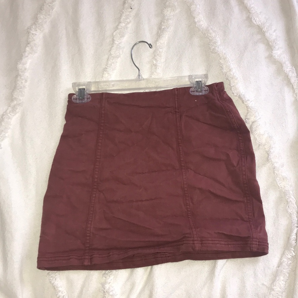 maroon skirt